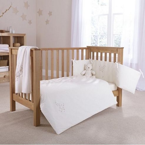 Image of Clair De Lune 2pc Cot Bed Bedding Set (starburst Cream)