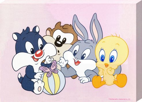 Image of Looney Tunes Baby All Your Favourite Characters Canvas Print