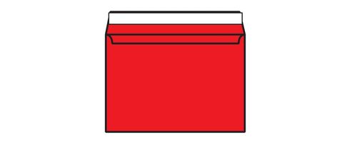 Image of Blake C4 Wallet Envelope Peel And Seal 120gsm Pack Of 250 Pillar Box Red 406