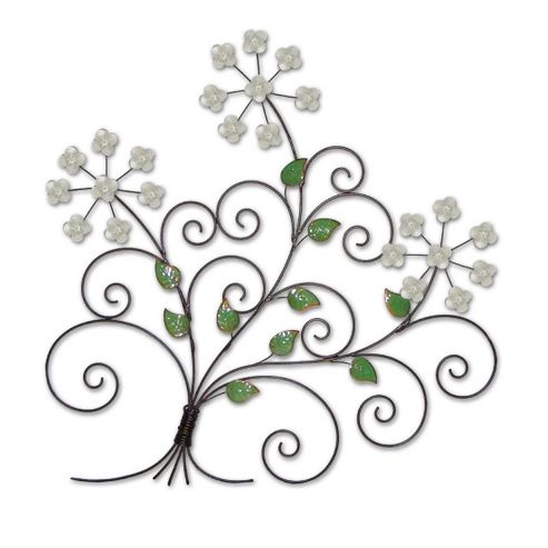 Image of Novus Imports Snowdrop Bunch Metal Wall Art