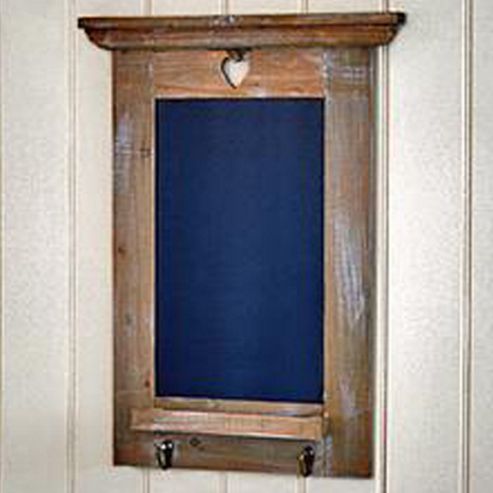 Image of Blackboard With Tray And 2 Hanging Hooks