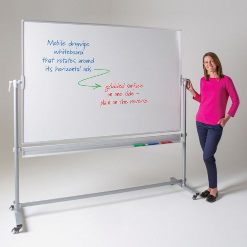 Image of Write-on Write-on Revolving Whiteboard - 120 Cm H X 120 Cm W