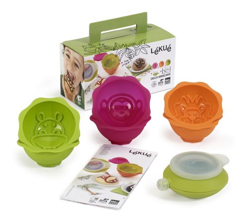 Image of Lekue Deco Mini Cake Kit, Jungle Animals