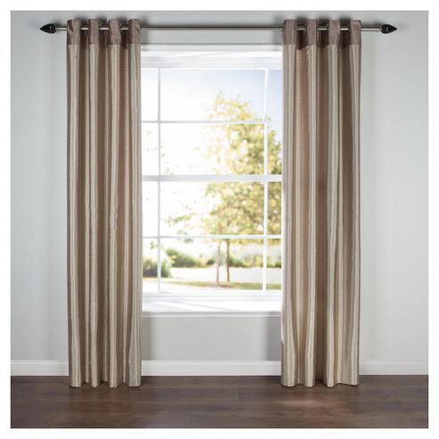 Image of Silhouette Lined Eyelet Curtains W117xl137cm (46x54'') - - Natural