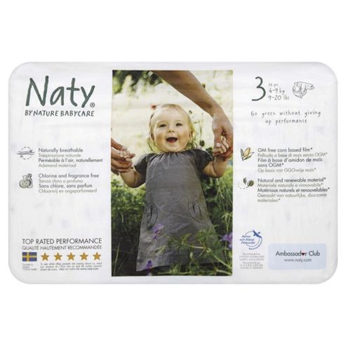 Image of Naty By Nature Babycare Nappies - Size 3 - Small - 36 Pack