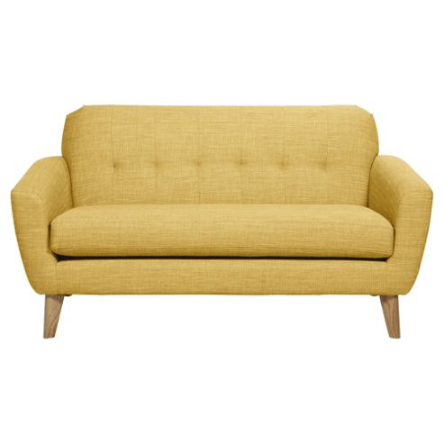 Image of Capri Medium 2 Seater Fabric Sofa, Yellow