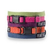 Planet Dog Flat Hemp Adjustable Dog Collar - Pink