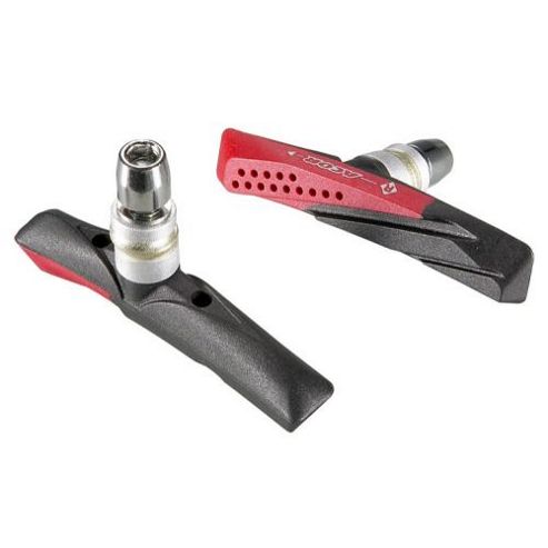 Image of Acor Dual Compound V-brake Pads. Black/red, Dual Compound, 4 Piece Set