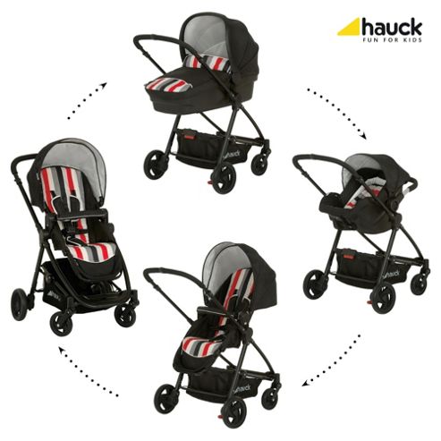 Image of Hauck London All-in-one Travel System, Rainbow/black