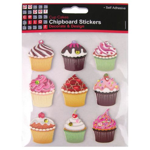 Image of Chipboard Cupcake Stickers