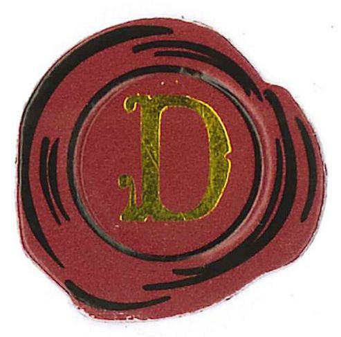 Image of Manuscript Wax & Seal Letter D