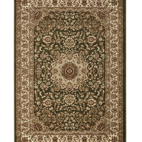 Image of Think Rugs Regency Green/beige Tranditional Rug - 120 Cm X 170 Cm (3 Ft 9 In X 5 Ft 7 In)