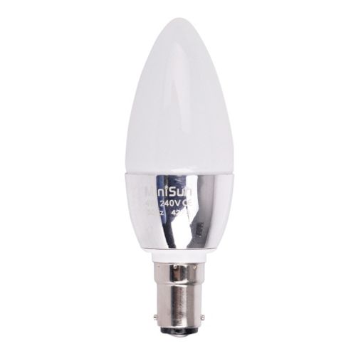 Image of Minisun Sbc B15 Opal Glass 4w Led Candle Bulb Warm White