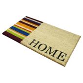 Home Stripe Half Plain PVC Coir Mat