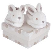 Doudou et Compagnie Rabbit Booties Gift Box 0-3 Months, Brown