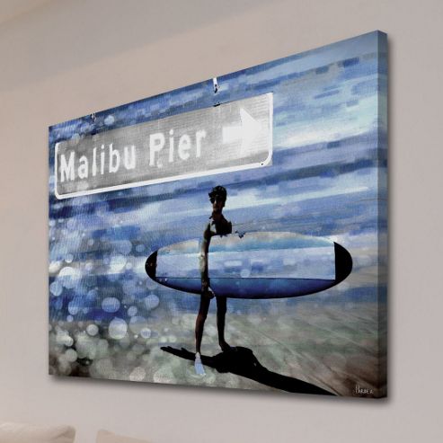Image of Parvez Taj Malibu Waves Canvas Wall Art - 101 Cm H X 152 Cm W X 5 Cm D
