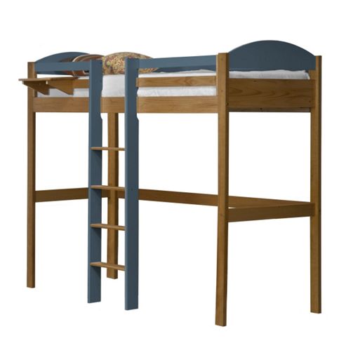 Image of Maximus High Sleeper Central Ladder Antique With Blue Details