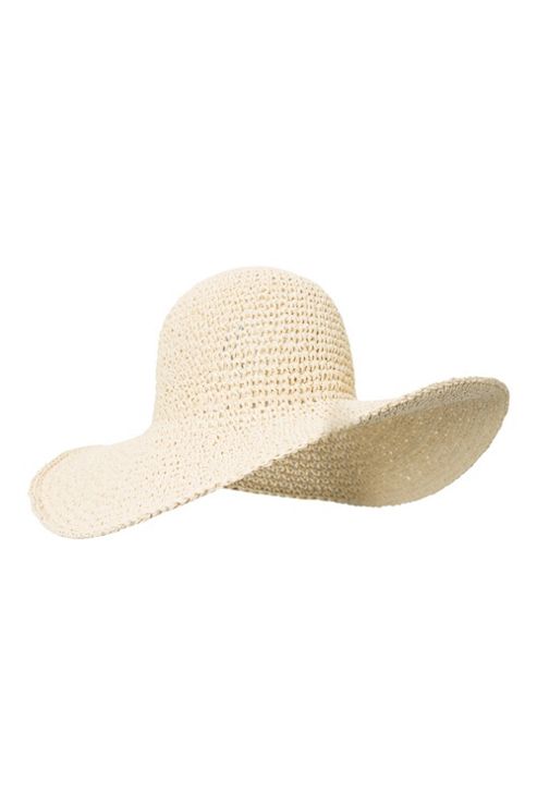 Image of 100% Straw Brimmed Hat - Beige
