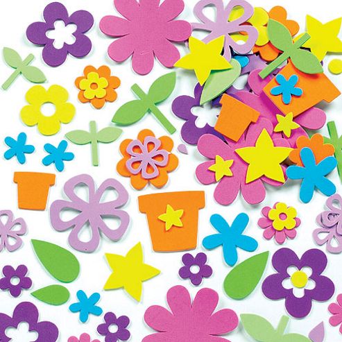 Image of Flower Garden Foam Stickers (pack Of 200)