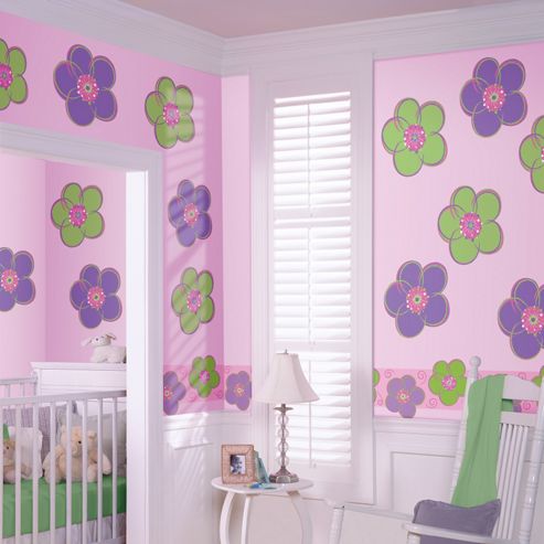 Image of Wallpops Poppies Dot Wall Stickers - Purple