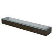 Wireworks Simline Glass Shelf - Dark Oak