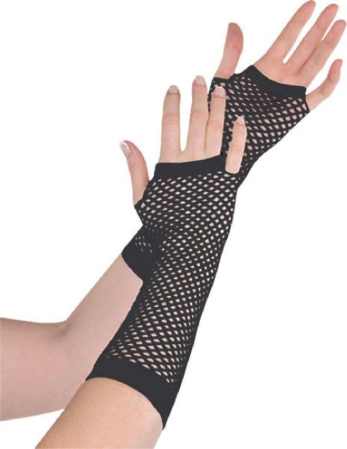 Image of Fishnet Gloves Black