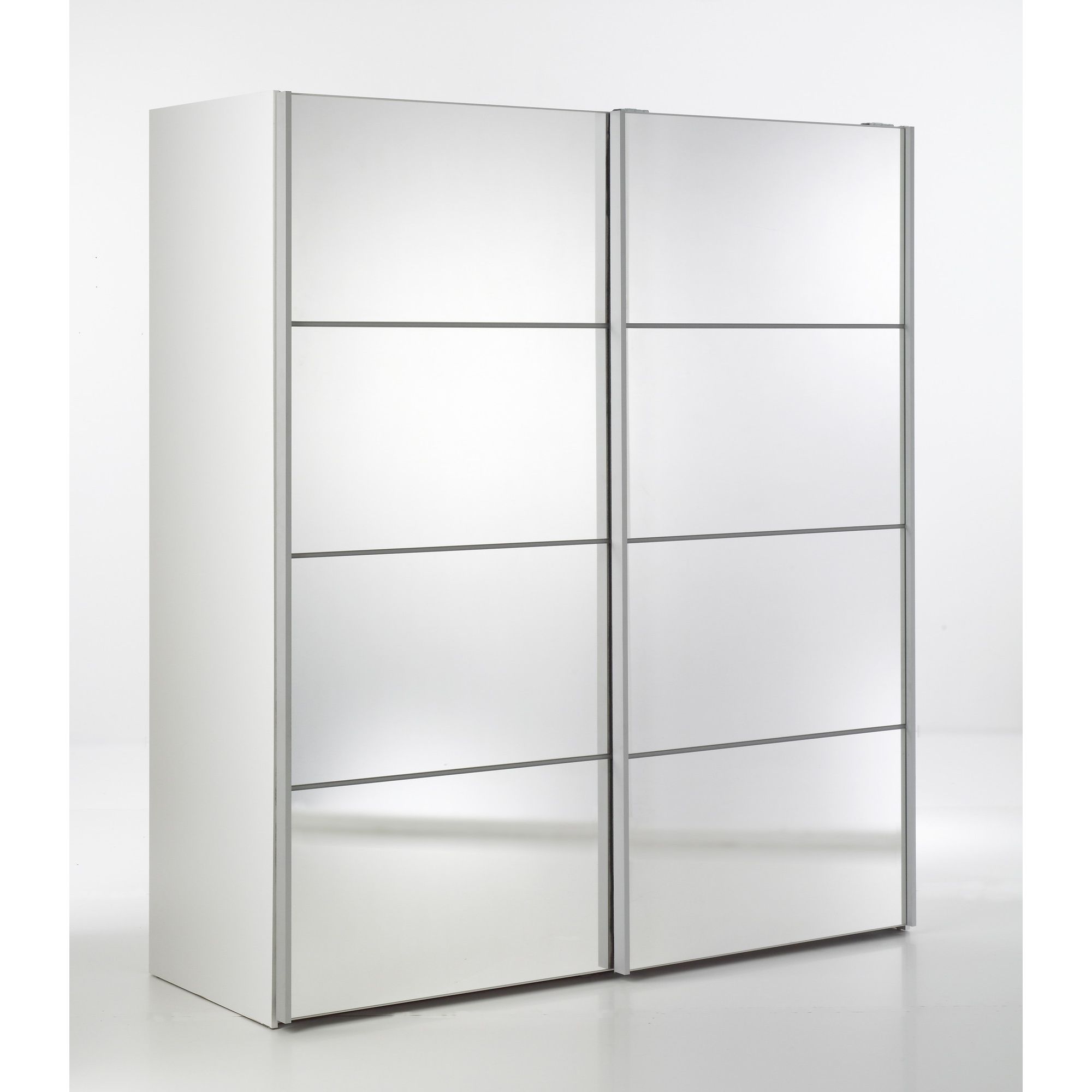 Tvilum Verona Sliding Mirrored Wardrobe - White at Tesco Direct