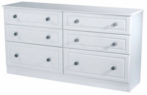 Image of Welcome Furniture Pembroke 6 Drawer Midi Chest - White