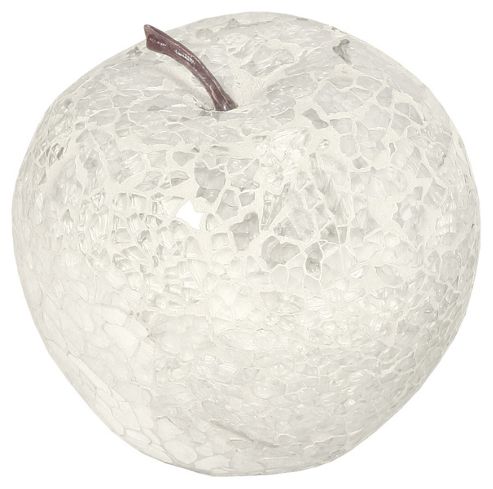 Image of House Additions Mosaic Apple Ornament (set Of 6) - White