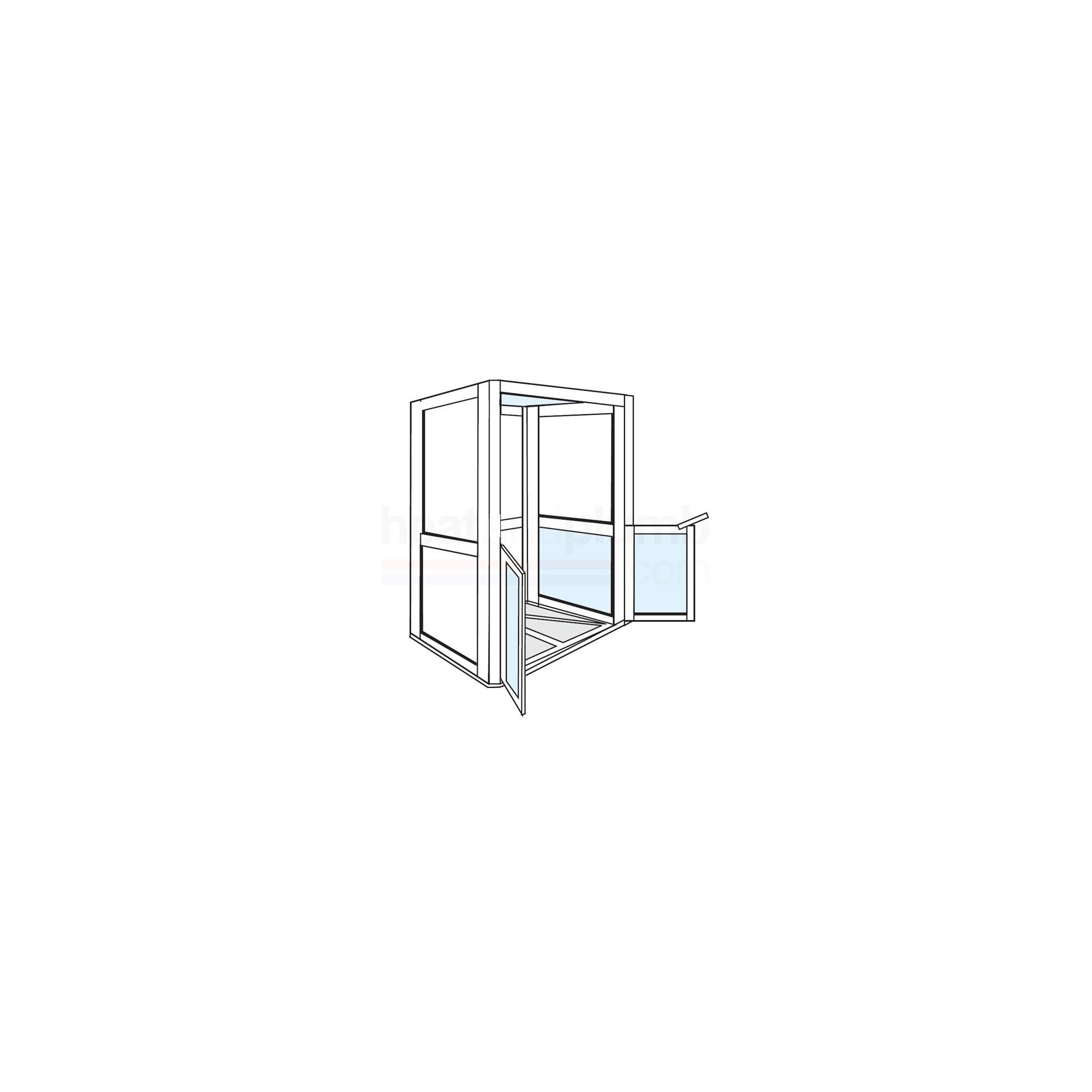 AKW Standalone Shower Cubicle 1200mm x 700mm with One Side Open at Tesco Direct