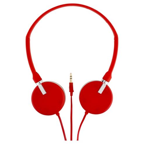 Image of Technika Lightweight Headphones Red