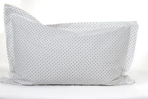 Image of Children's Pillow Case - Navy Blue Spots