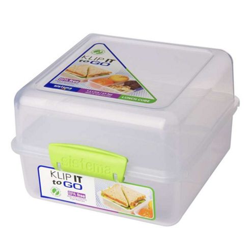 Image of Sistema Lunch Cube To Go, 1.4l Lunch Box, Lime Green