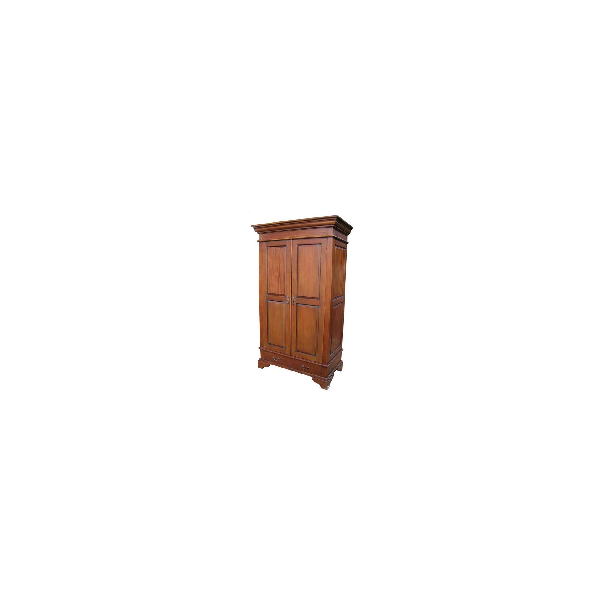 Lock stock and barrel Mahogany 2 Drawer Sleigh Wardrobe in Mahogany - Wax at Tesco Direct