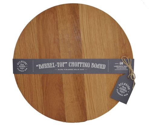 Image of Occasion Classic Oak Large Barrel Top Chopping Board