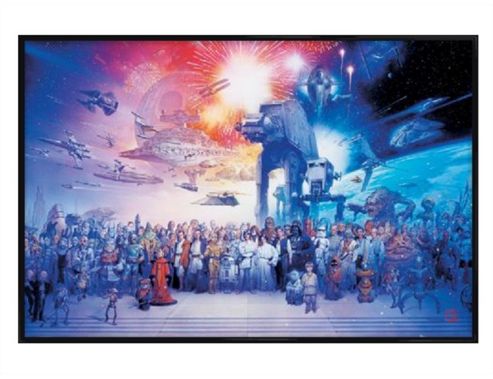 Image of Star Wars Gloss Black Framed The Epic Saga Poster