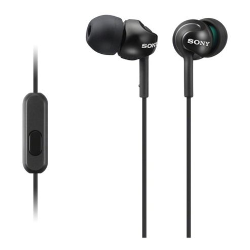 Image of Sony Mdrex110ap Inear Headphones Black W/mic