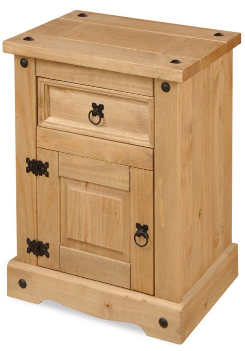 Image of Wiseaction Porto Bedside Cabinet With 1 Drawer And 1 Door