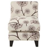 Dandelion fabric accent chair plum