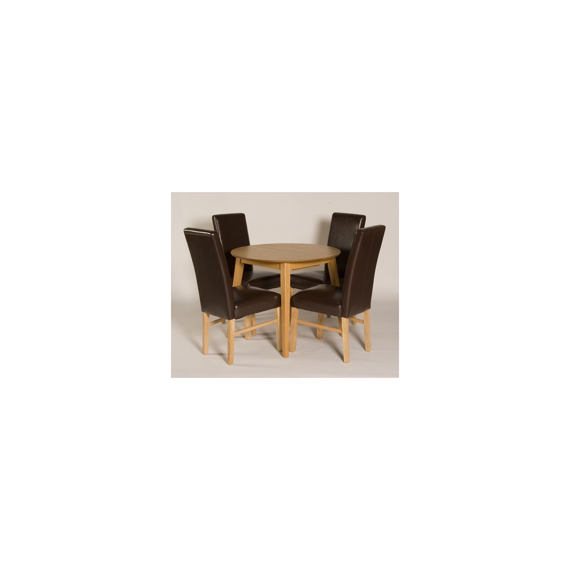 G&P Furniture Devon 5 Piece Round Flip Top Dining Set at Tesco Direct