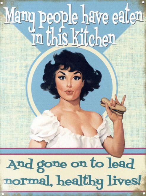 Image of Many People Have Eaten In This Kitchen Tin Sign