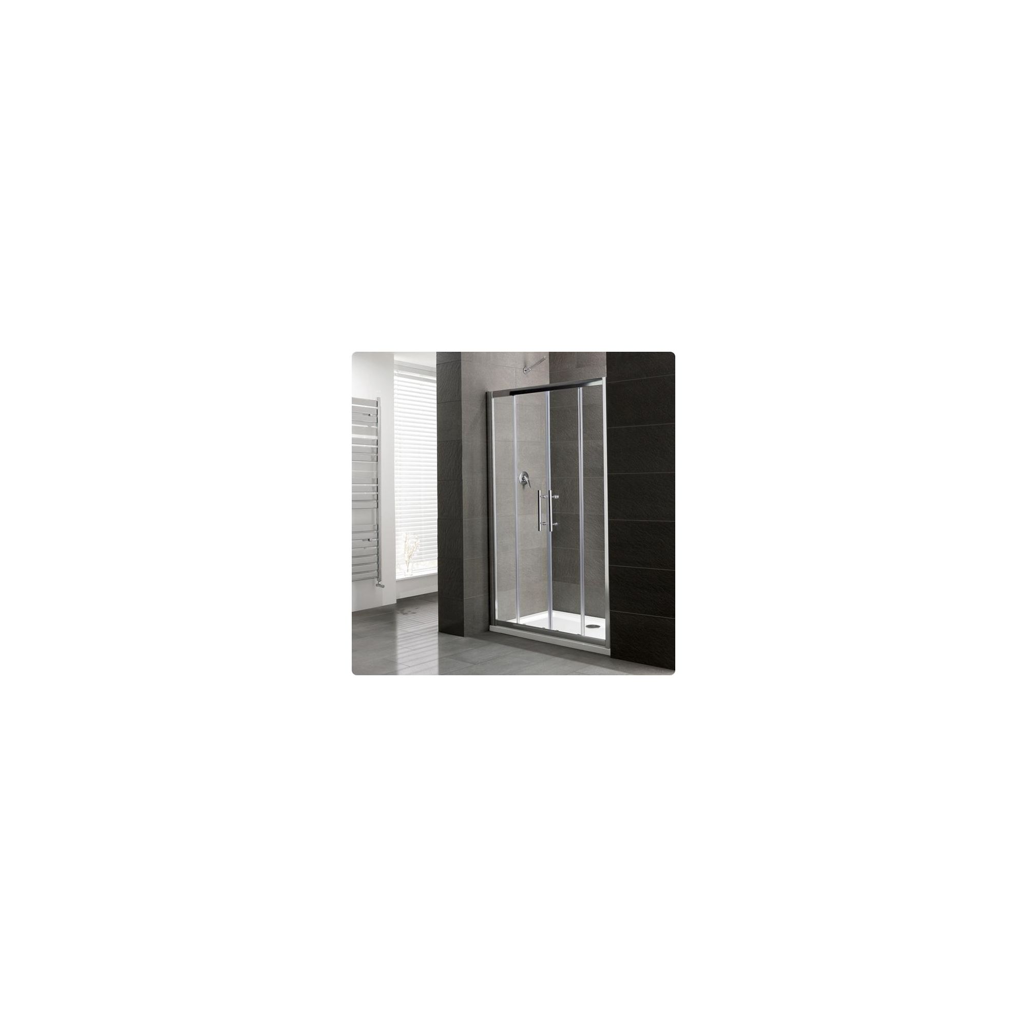 Duchy Select Silver Double Sliding Door Shower Enclosure, 1700mm x 760mm, Standard Tray, 6mm Glass at Tesco Direct