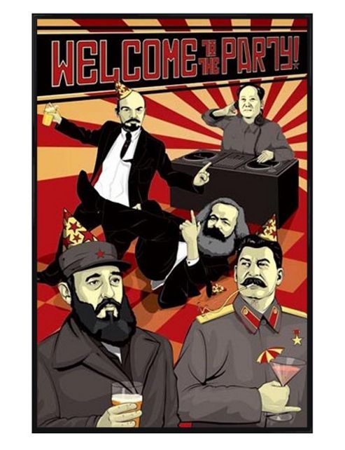 Image of Dictators Getting Groovy Gloss Black Framed Welcome To The Party Poster
