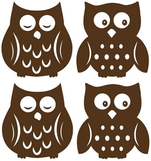 Image of Owl Silhouette Wall Stickers