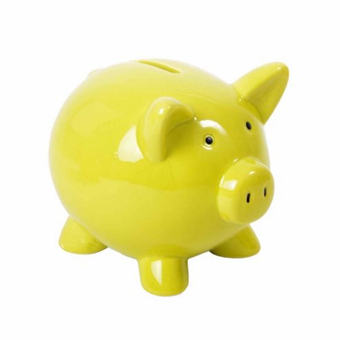 Image of Green Ceramic Piggy Bank Money Box