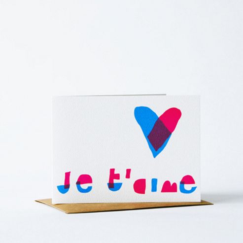 Image of Yellow Owl Workshop Card - Je T'aime