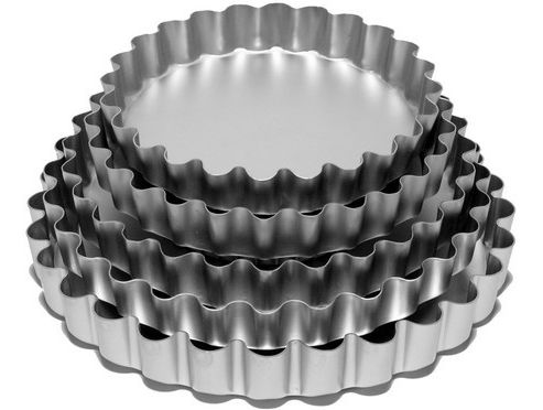 Image of Silverwood 10" Silver Anodised Deep Fluted Flan Tin