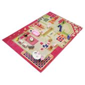 Little Helper 3D Play Mat & Rug Playhouse Theme 100X150Cm