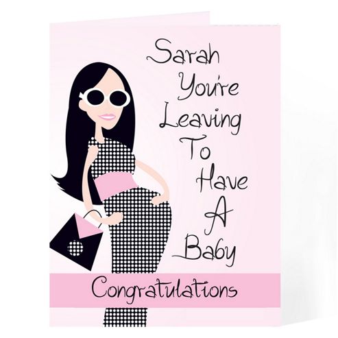 Image of Personalised Fabulous Leaving For Baby Card
