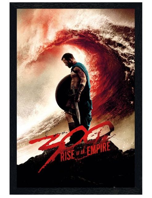 Image of Black Wooden Framed 300 Rise Of An Empire The Epic Saga Poster
